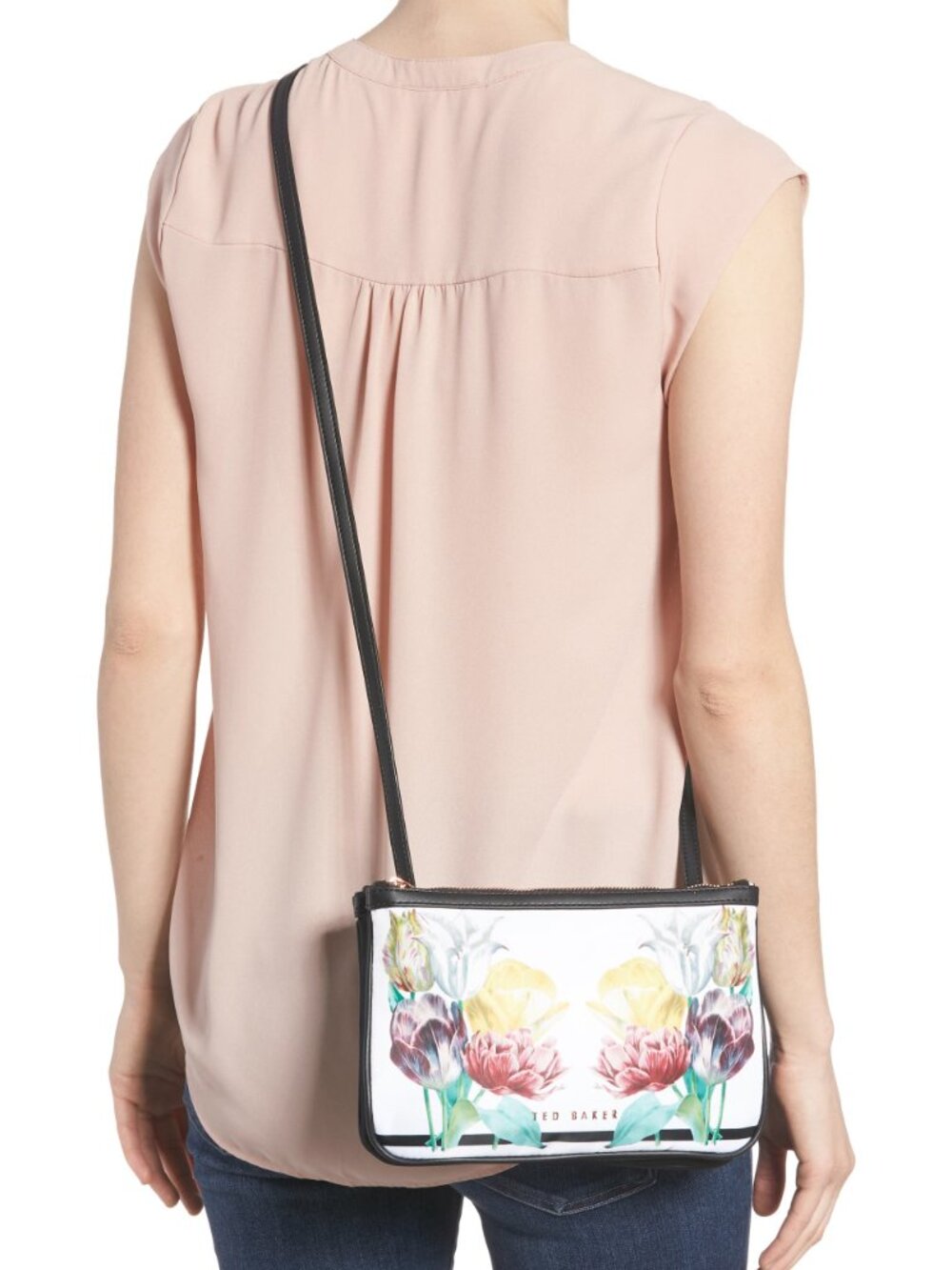 Ted Baker Tranquility Gardina Floral Crossbody Bag Pink Print Purse - Picture 2 of 10